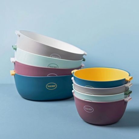 家用洗菜盆双层沥水篮洗水果洗菜塑料菜篮厨房现代客厅创意水果盘